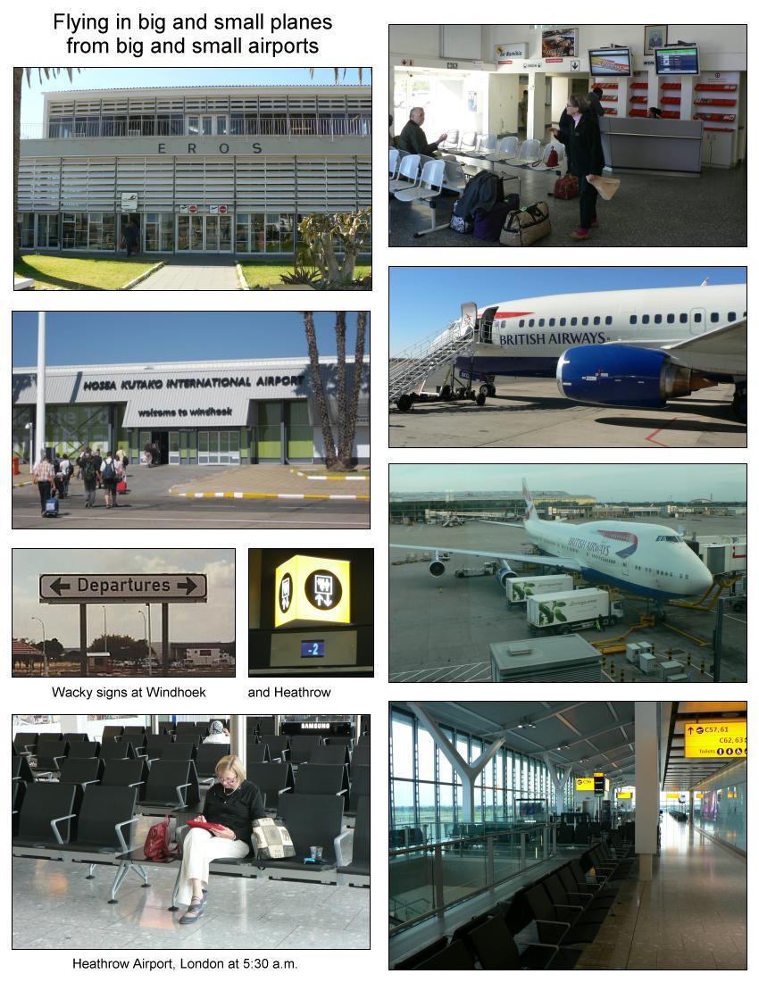 Heathrow, Windhoek, Eros Airports, British Air planes