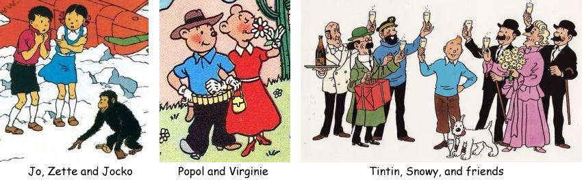 Later Herge cartoon characters