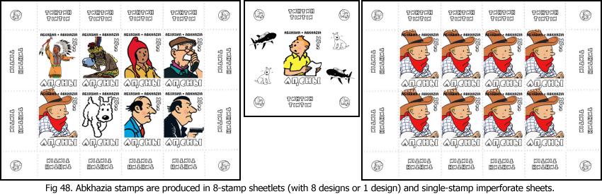 Abkhazia stamps and sheetlets