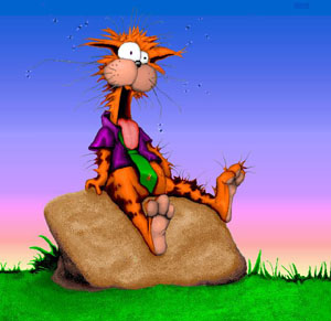 Bill the Cat from Bloom County by Berkeley Breathed.