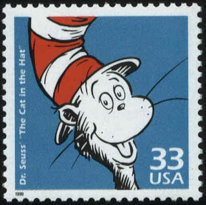 Dr. Seuss' The Cat in the Hat postage stamp. Dr. Seuss' The Cat in the Hat postage stamp.