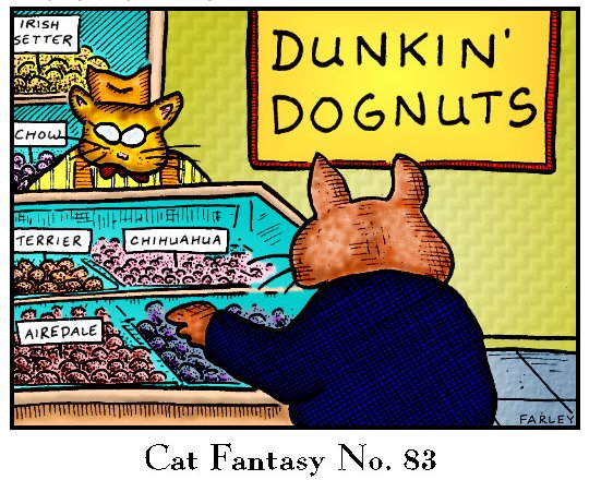 Cat fantasy cartoon by David Farley