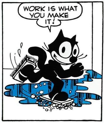 Felix the Cat makes the work go faster