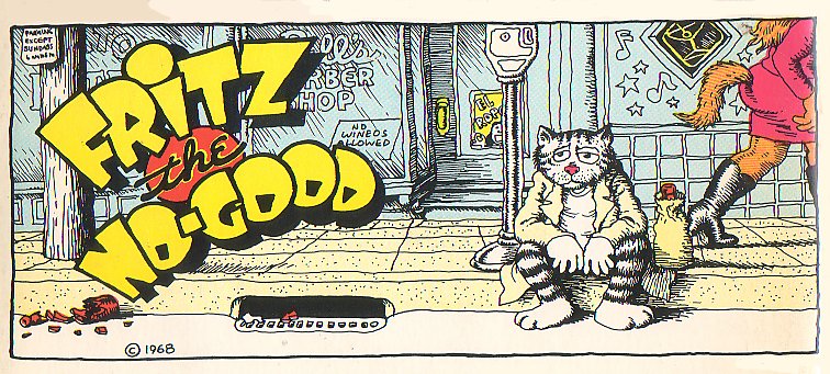 Title page of a Fritz the Cat strip by R Crumb