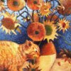 Cat as wouild be painted by Van Gogh