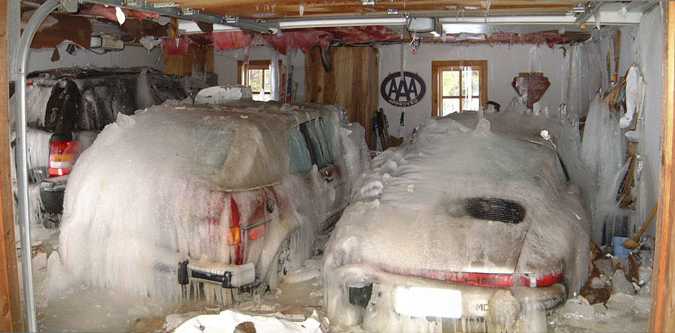 3 frozen luxury cars