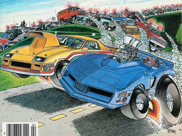 CARtoons Feb 1987 cover
illustration by George Trosley