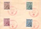 Hitler Birthday, 4 Czech stamps, Prauge
