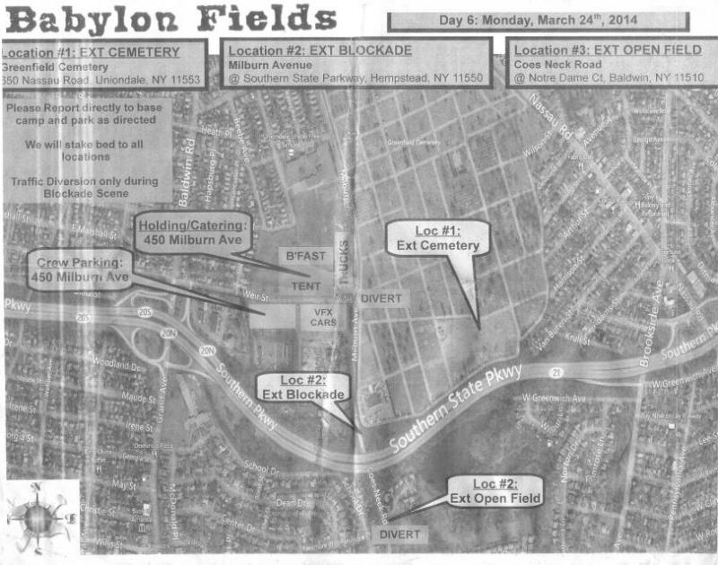 Babylon Fields Day 6 shooting locations map