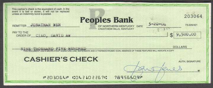 How to write a cash cheque example