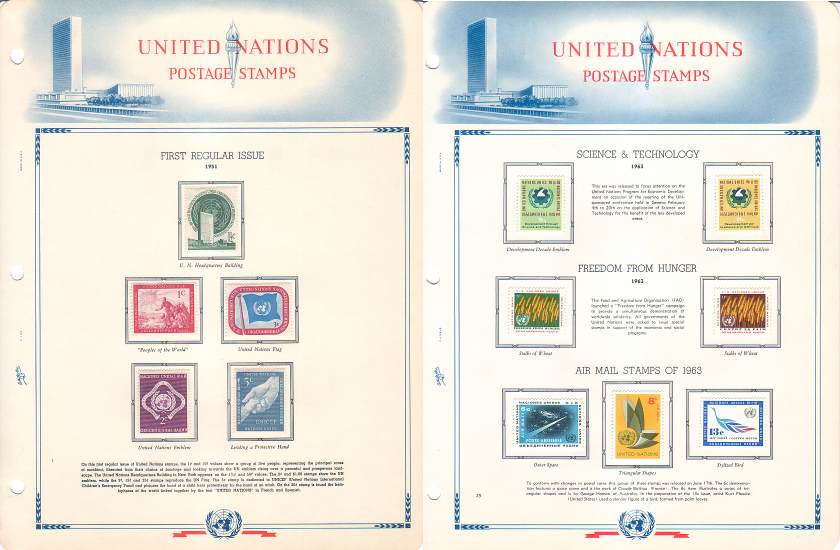 United Nations (UN) Collection ~ 1951-85 ~ White Ace Album