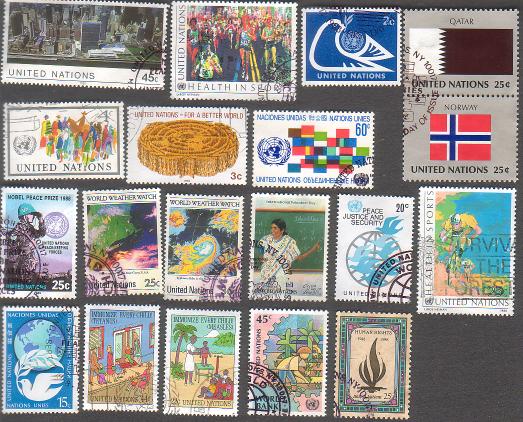 Lot of 20+ Used UN Stamps