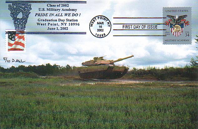 West Point FDC ~ Graduation Day ~ Large National Guard card ~ Sc 3560