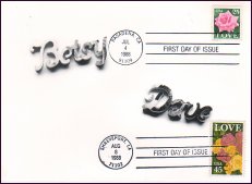 1988 Love stamps First Day Cover