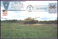 West Point/Tank postcard FDC