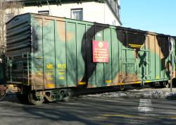 Toys for Tots boxcar in Dover