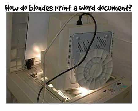 Blonde's printer