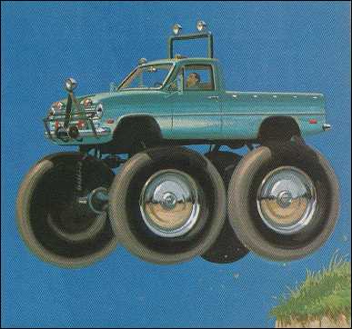 Monster truck by Bruce McCall
