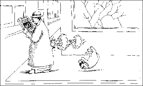 Kliban cartoon of powerful fart