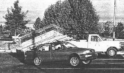 Overloaded car