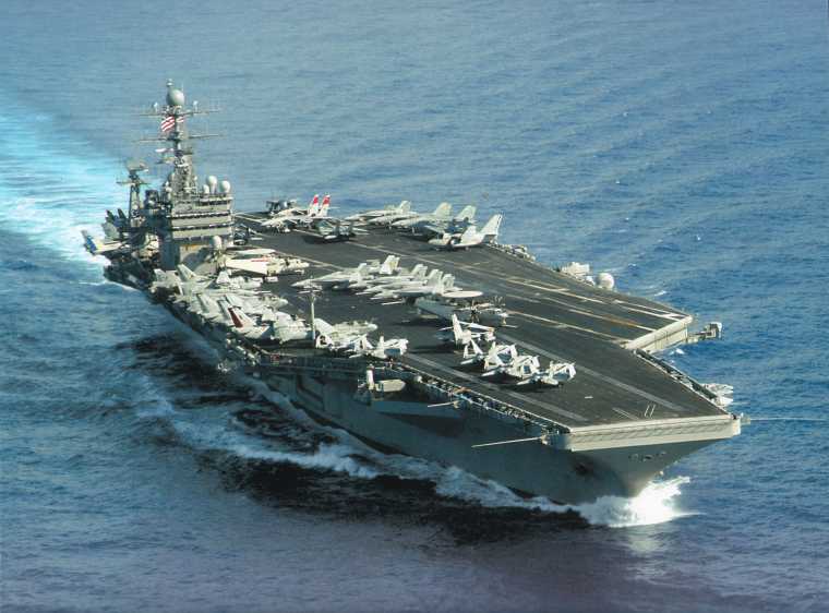 US aircraft carrier in Persian Gulf